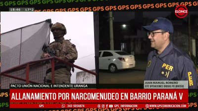 Allanamiento por narcomenudeo en Barrio Paran&aacute; V